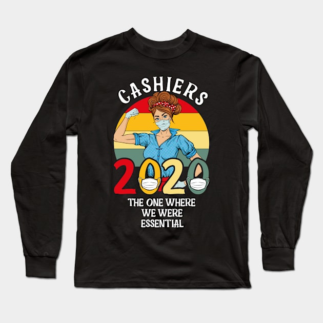 Cashiers - 2020 The One Where We Were Essential Long Sleeve T-Shirt by yaros